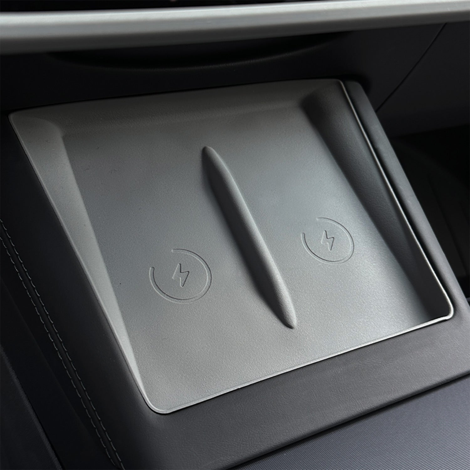 Soft Center Console Wireless Charging Mat for Tesla Model Y Juniper 2025