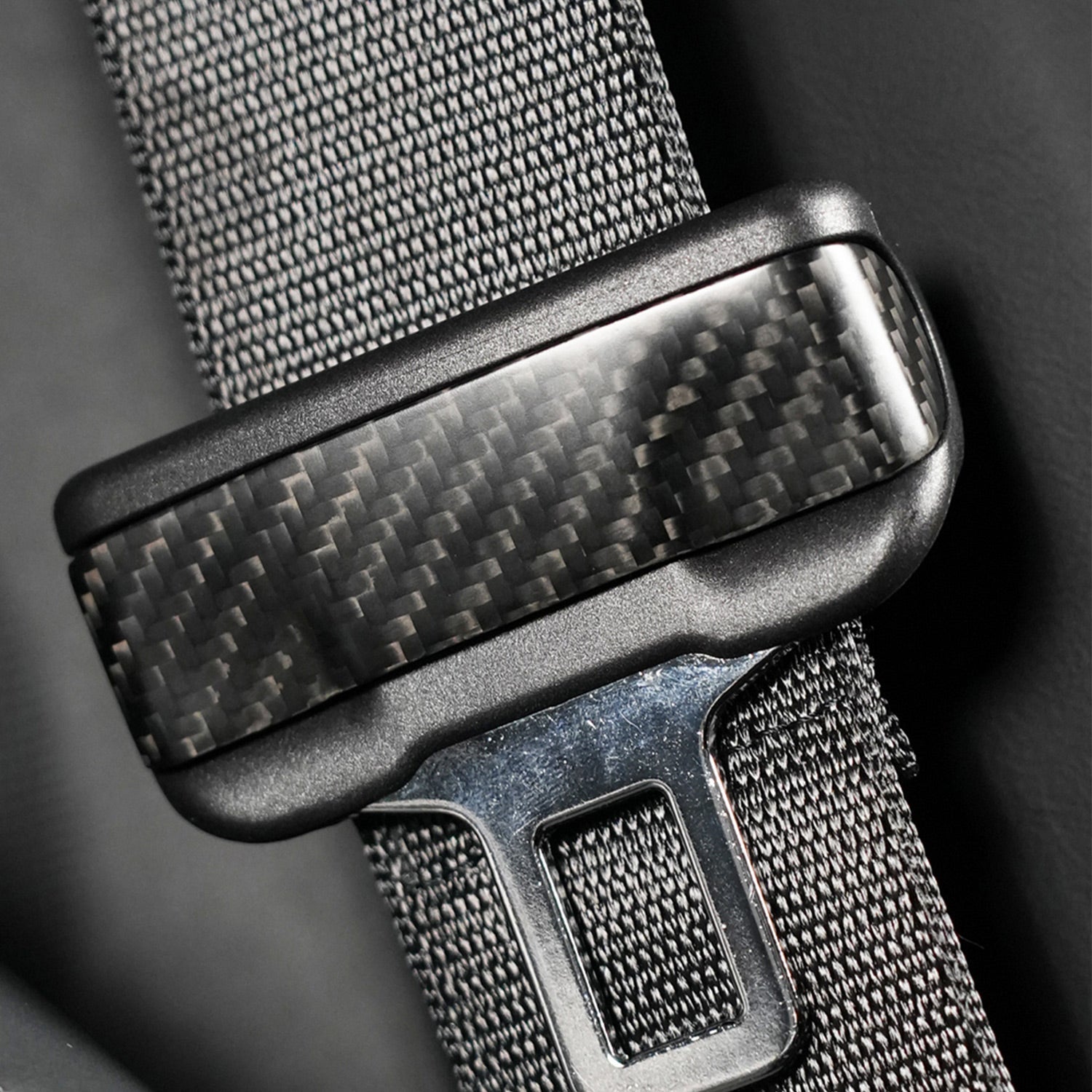 Carbon Fibre Safety Belt Buckle Sticker for Tesla Model Y Juniper 2025