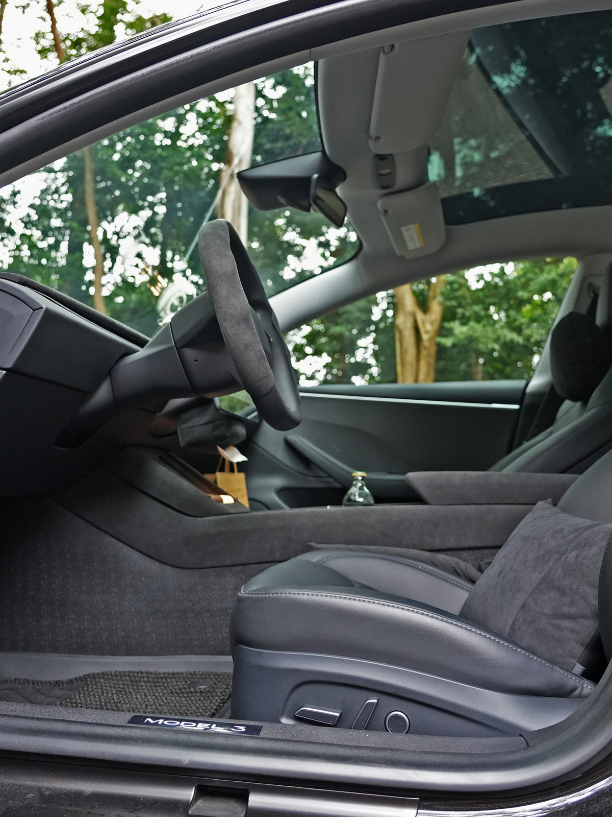 Alcantara Center Console Side Trim for Tesla Model 3 Highland 2025 2024