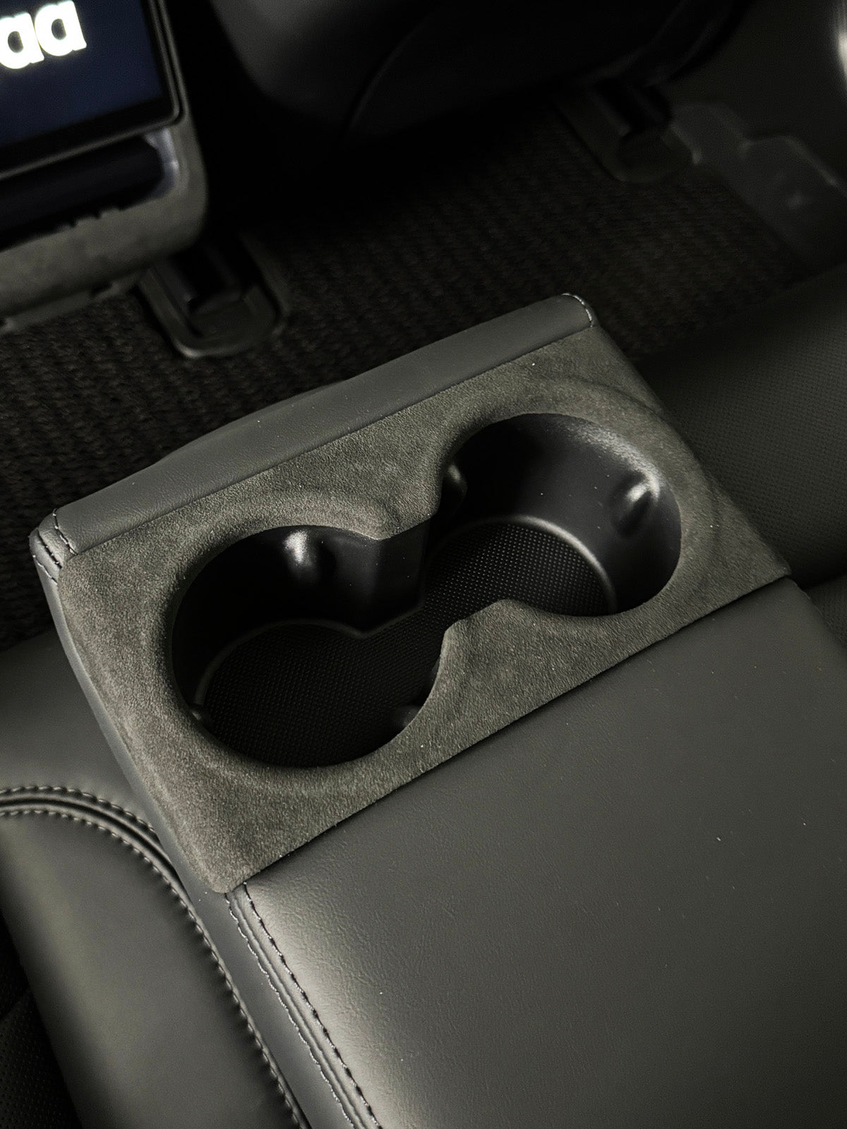 Alcantara Back Seat Cup Cover for Tesla Model 3 Highland 2025 2024