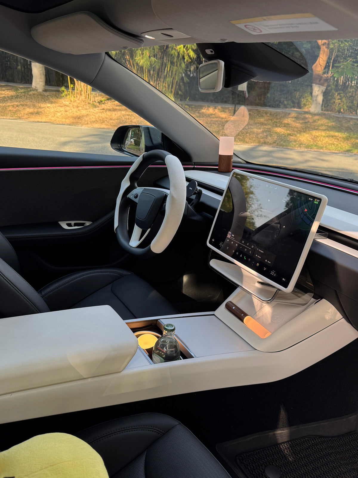 Soft Center Console Wireless Charging Mat for Tesla Model Y Juniper 2025