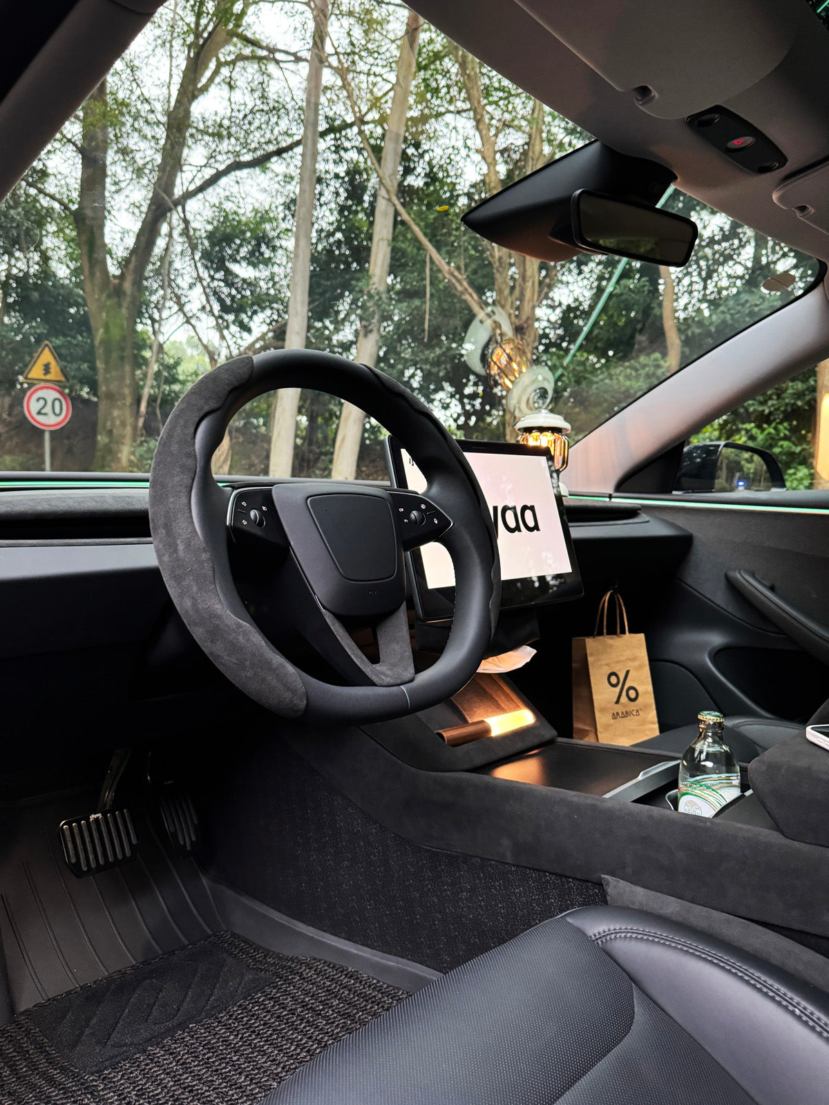 Alcantara Front Door Speaker Trim for Tesla Model 3 Highland 2025 2024