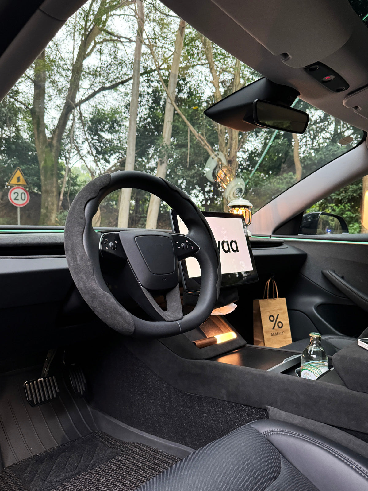 Alcantara Armrest Cover for Tesla Model 3 Highland 2025 2024