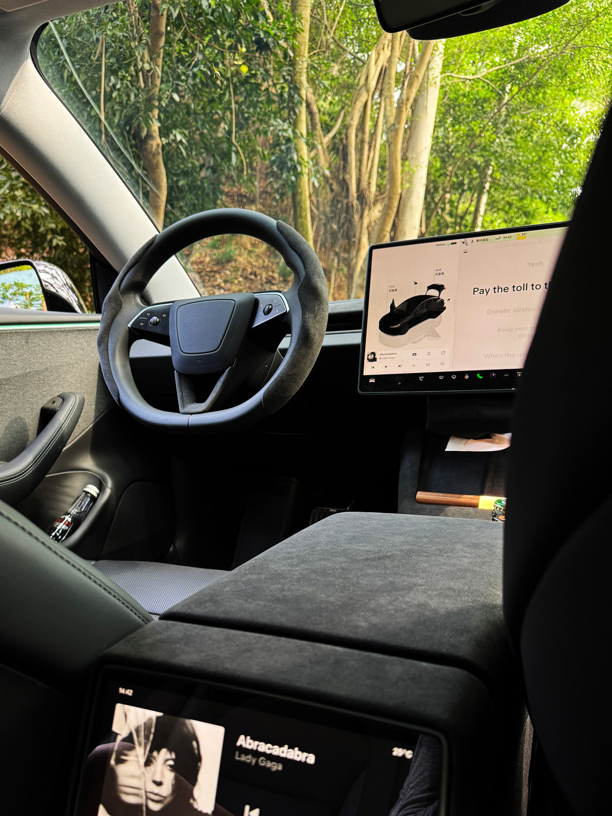 Alcantara Dashboard Vent Trim for Tesla Model Y Juniper 2025