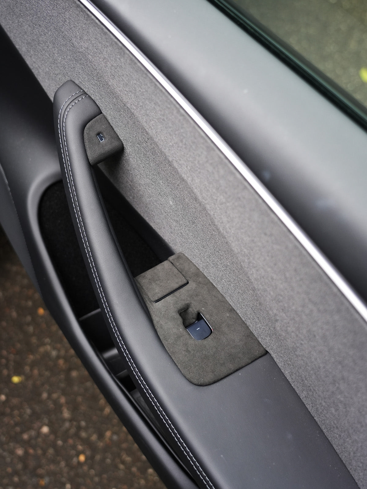 Alcantara Door Button Cover for Tesla Model Y Juniper 2025