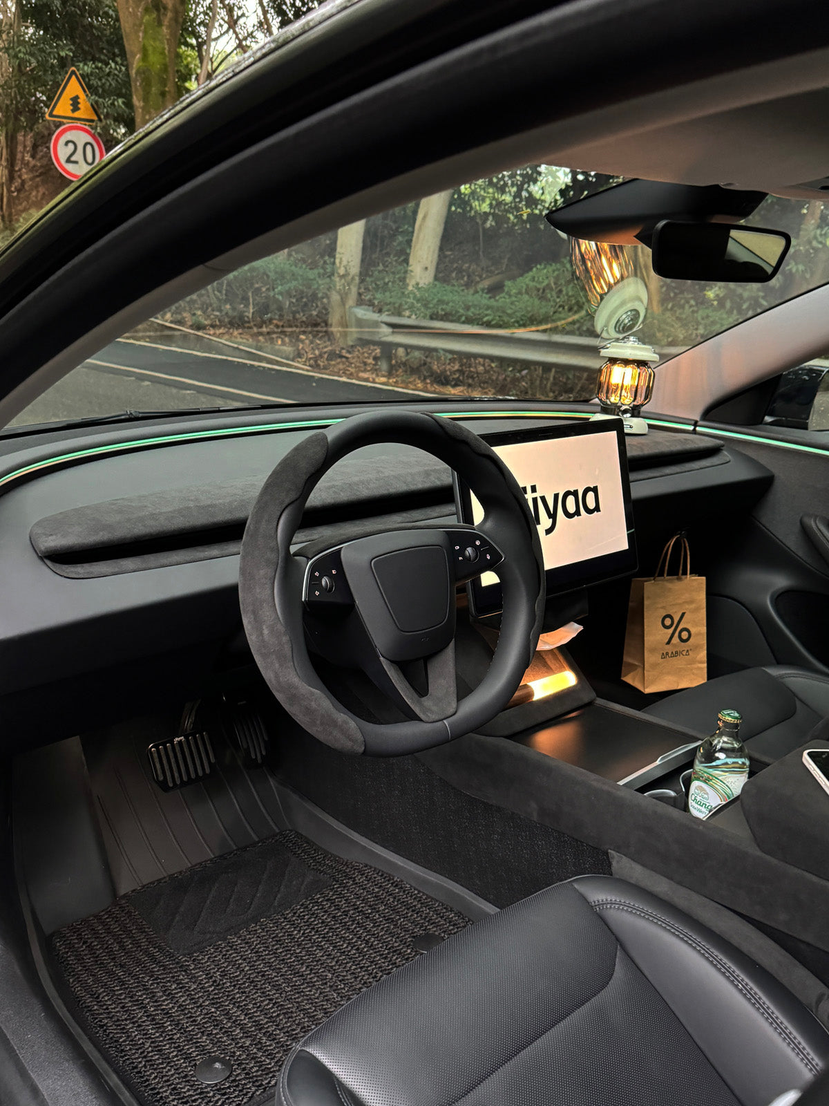 Alcantara Window Button Cover for Tesla Model 3 Highland 2025 2024