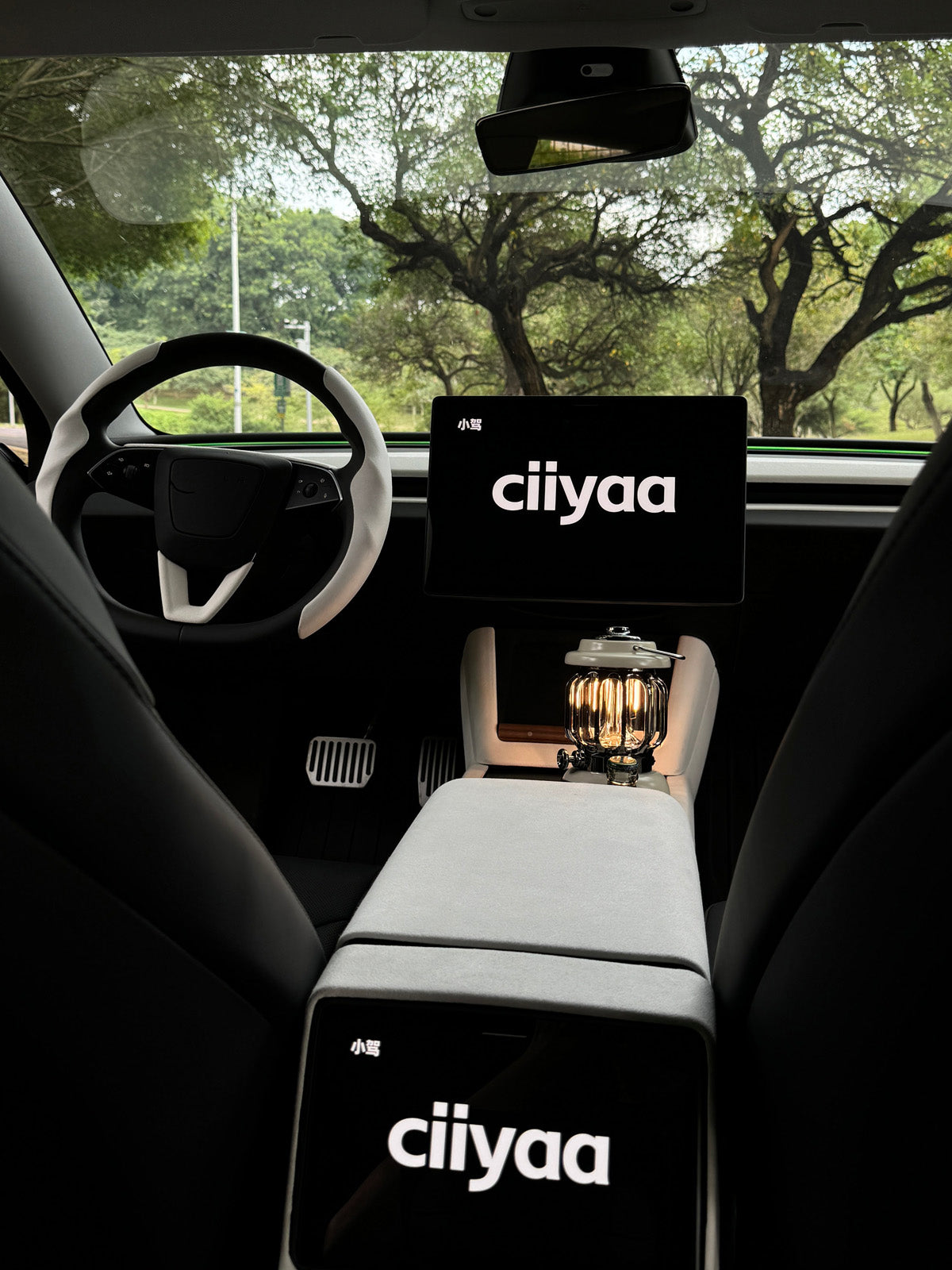 CiyaSuede Rear Center Console Anti-Kick Cover for Tesla Model 3 Highland 2025 2024