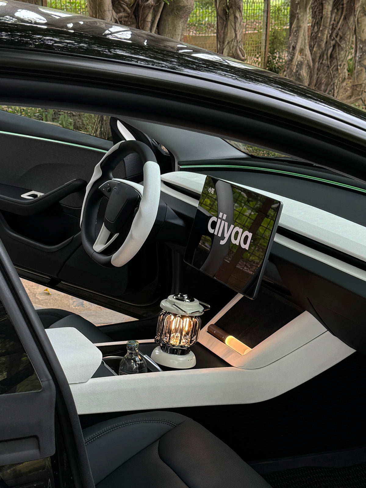 CiyaSuede Window Button Cover for Tesla Model 3 Highland 2025 2024