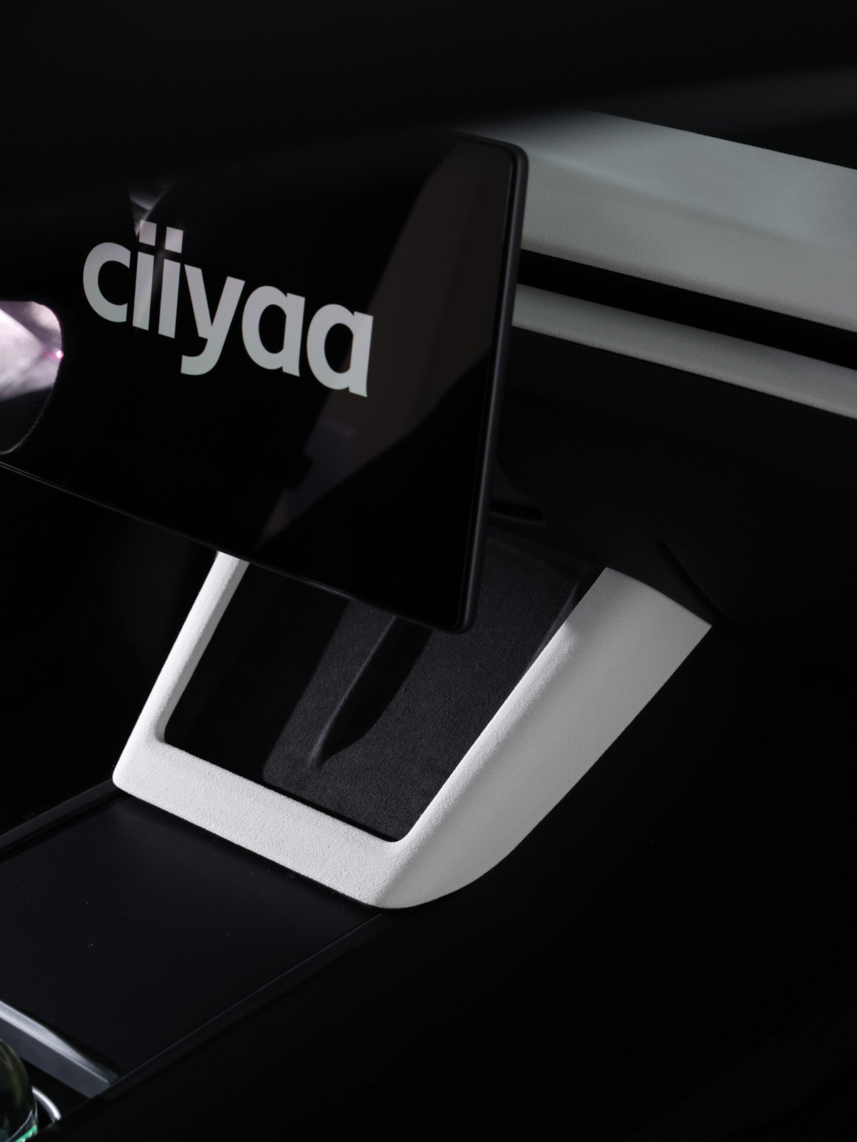 CiyaSuede Wireless Charging Panel Frame for Tesla Model 3 Highland 2025 2024