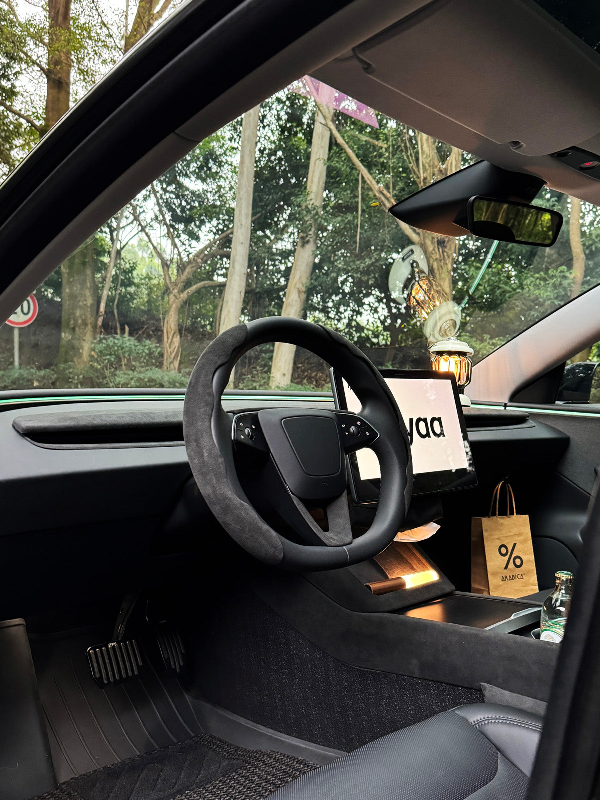 Alcantara Dashboard Vent Trim for Tesla Model 3 Highland 2025 2024