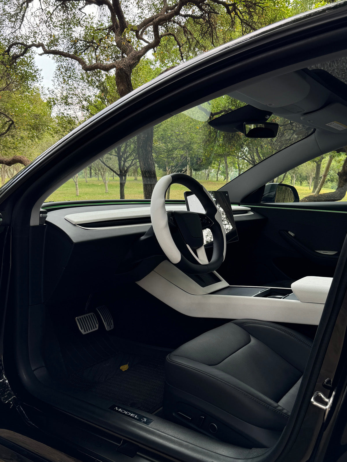 PureDeco Center Console Side Trim for Tesla Model 3 Highland 2025 2024